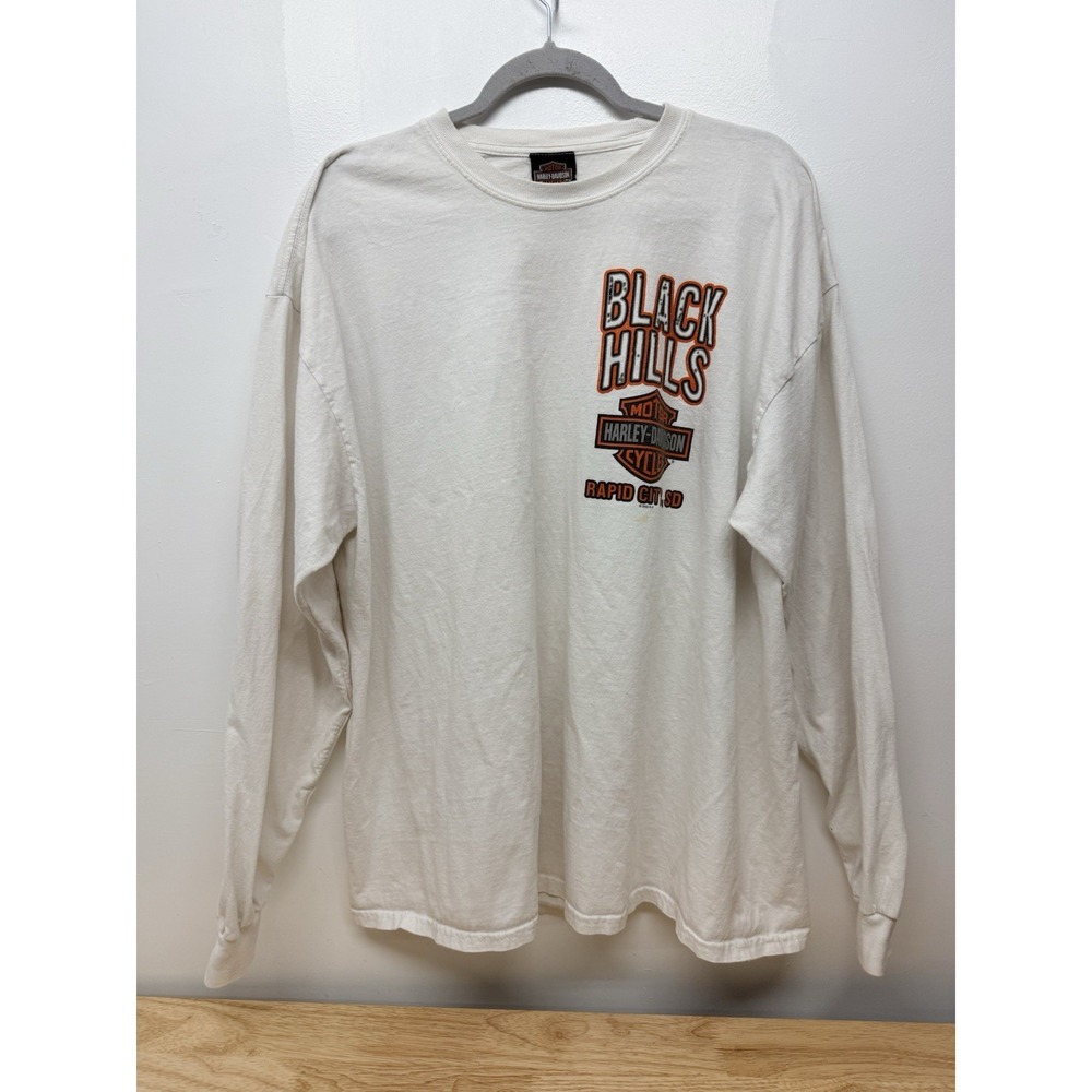 Harley Davidson Black Hills Rapid City SD Long Sleeve Tee 2XL #24